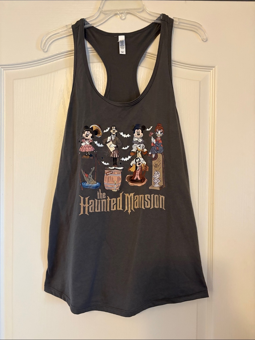 Disney Dark Gray Haunted Mansion Graphic Racerback Tank